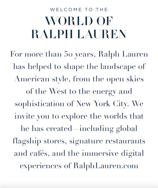 RALPH LAUREN AT 50 | STORYTELLING THE BRAND | ENVISIONING AMERICAN DREAMS -  Girvin | Strategic Branding & Design